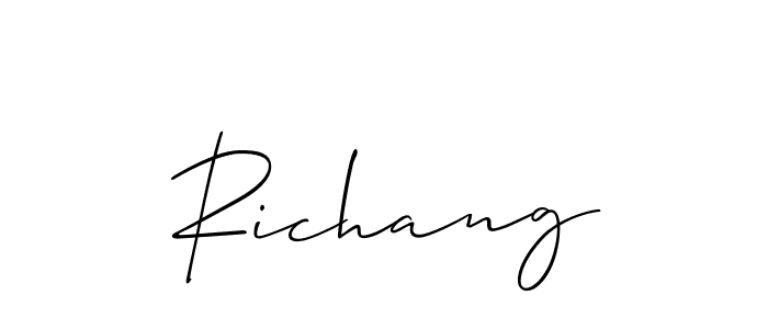 Create a beautiful signature design for name Richang. With this signature (Allison_Script) fonts, you can make a handwritten signature for free. Richang signature style 2 images and pictures png