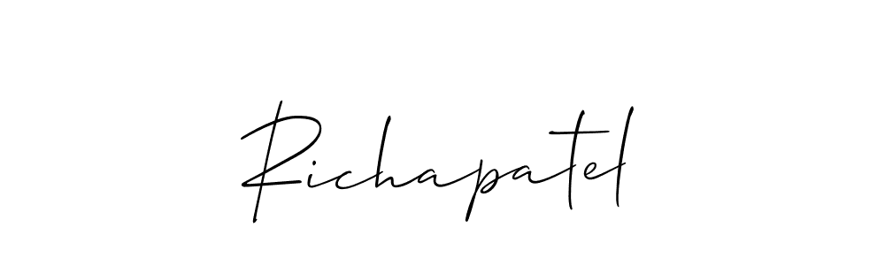 Also we have Richapatel name is the best signature style. Create professional handwritten signature collection using Allison_Script autograph style. Richapatel signature style 2 images and pictures png