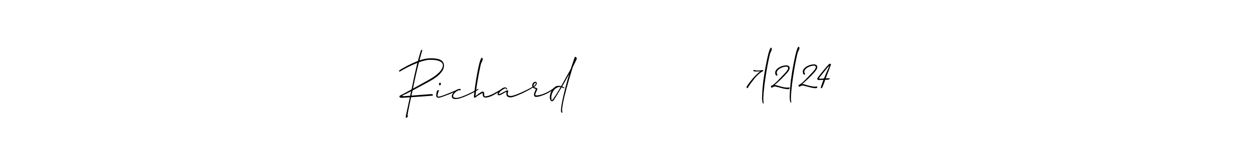 This is the best signature style for the Richard            7l2l24 name. Also you like these signature font (Allison_Script). Mix name signature. Richard            7l2l24 signature style 2 images and pictures png