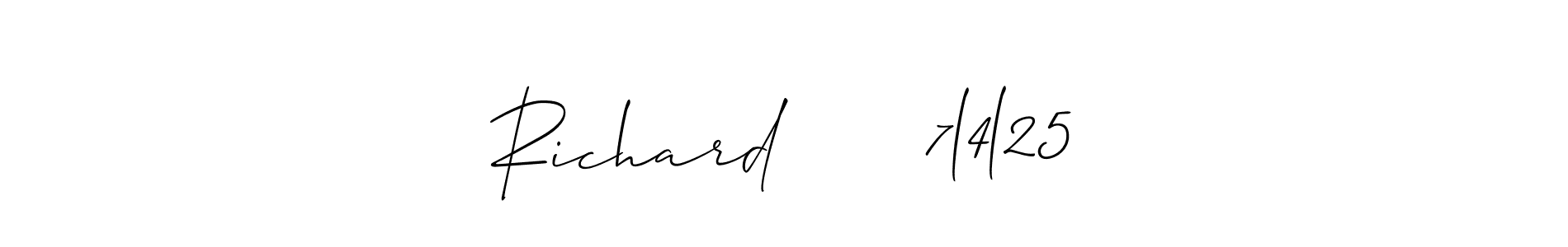Make a beautiful signature design for name Richard      7l4l25. Use this online signature maker to create a handwritten signature for free. Richard      7l4l25 signature style 2 images and pictures png