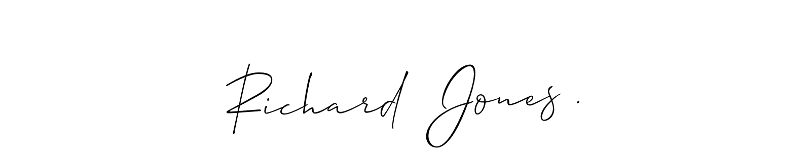 Make a beautiful signature design for name Richard  Jones .. With this signature (Allison_Script) style, you can create a handwritten signature for free. Richard  Jones . signature style 2 images and pictures png