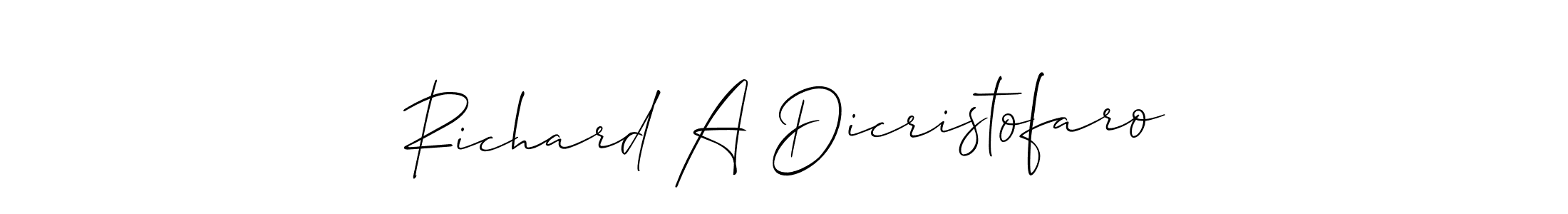 Also You can easily find your signature by using the search form. We will create Richard A Dicristofaro name handwritten signature images for you free of cost using Allison_Script sign style. Richard A Dicristofaro signature style 2 images and pictures png
