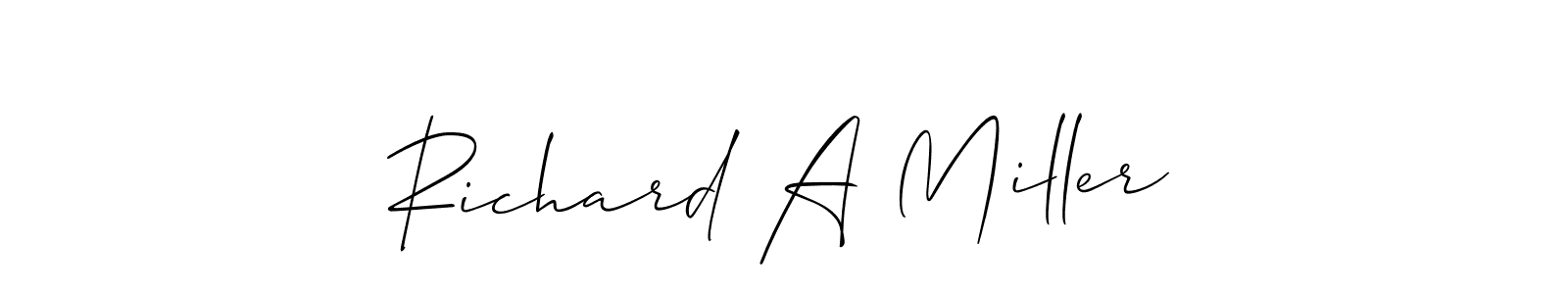 Best and Professional Signature Style for Richard A Miller. Allison_Script Best Signature Style Collection. Richard A Miller signature style 2 images and pictures png