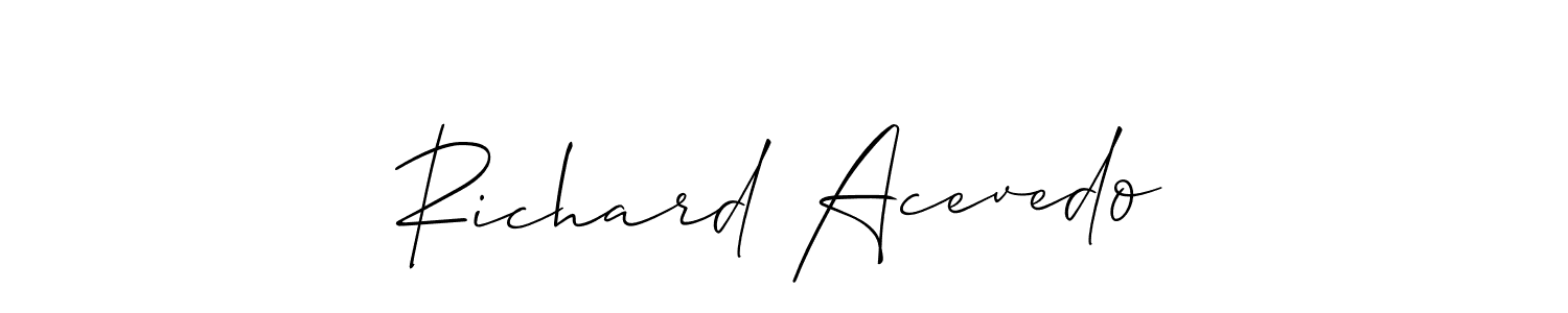 Also we have Richard Acevedo name is the best signature style. Create professional handwritten signature collection using Allison_Script autograph style. Richard Acevedo signature style 2 images and pictures png