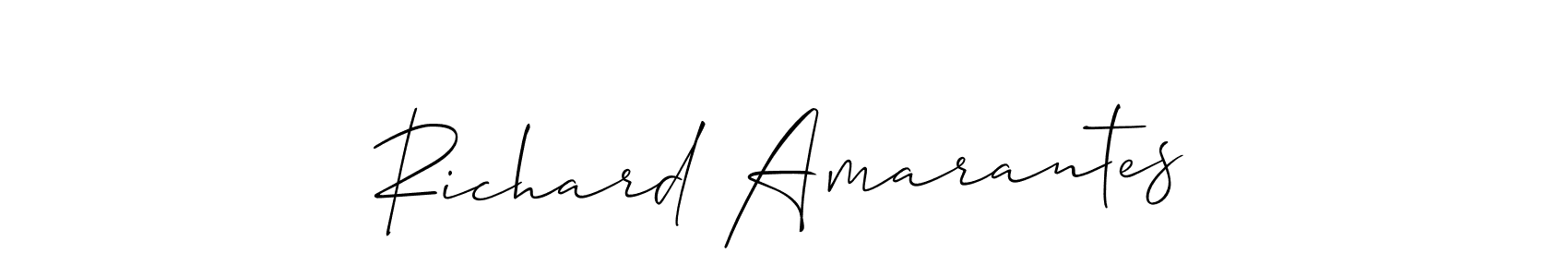 Create a beautiful signature design for name Richard Amarantes. With this signature (Allison_Script) fonts, you can make a handwritten signature for free. Richard Amarantes signature style 2 images and pictures png