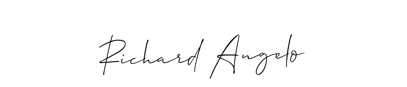 Make a short Richard Angelo signature style. Manage your documents anywhere anytime using Allison_Script. Create and add eSignatures, submit forms, share and send files easily. Richard Angelo signature style 2 images and pictures png