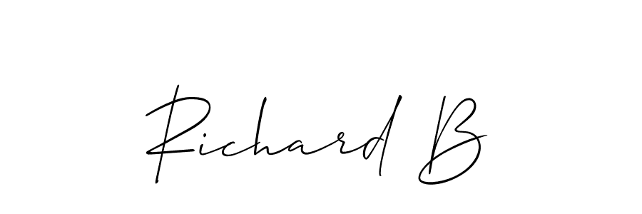 Allison_Script is a professional signature style that is perfect for those who want to add a touch of class to their signature. It is also a great choice for those who want to make their signature more unique. Get Richard B name to fancy signature for free. Richard B signature style 2 images and pictures png