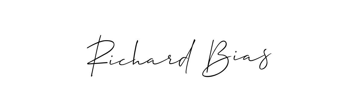 Use a signature maker to create a handwritten signature online. With this signature software, you can design (Allison_Script) your own signature for name Richard Bias. Richard Bias signature style 2 images and pictures png