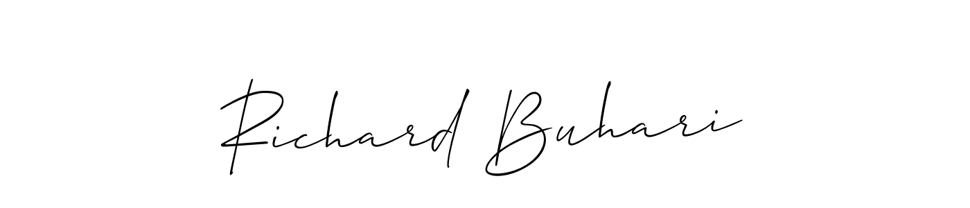 Create a beautiful signature design for name Richard Buhari. With this signature (Allison_Script) fonts, you can make a handwritten signature for free. Richard Buhari signature style 2 images and pictures png