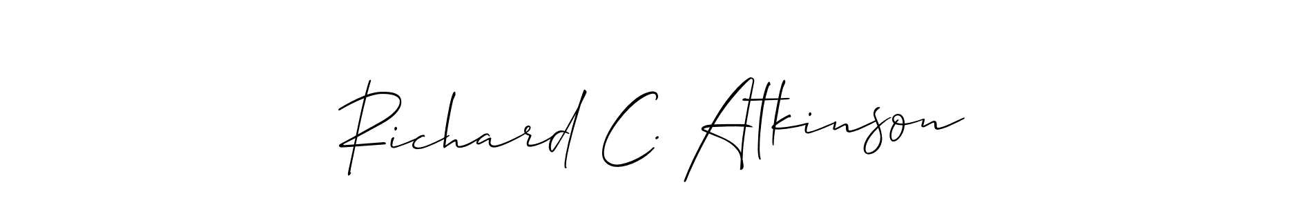 Use a signature maker to create a handwritten signature online. With this signature software, you can design (Allison_Script) your own signature for name Richard C. Atkinson. Richard C. Atkinson signature style 2 images and pictures png