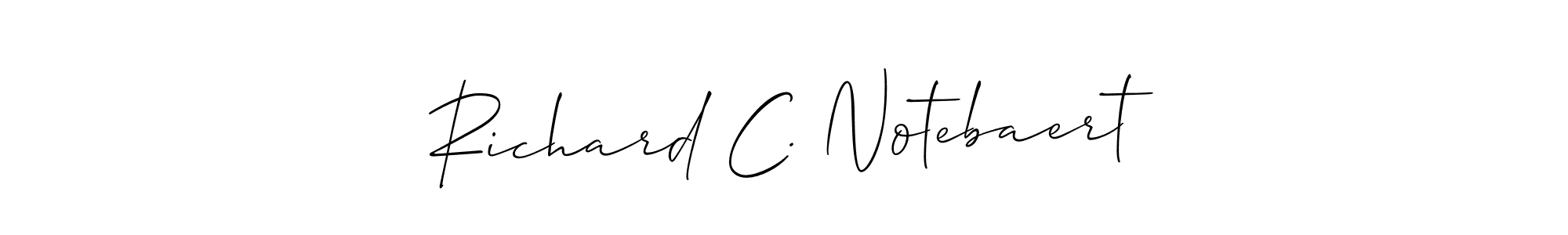 This is the best signature style for the Richard C. Notebaert name. Also you like these signature font (Allison_Script). Mix name signature. Richard C. Notebaert signature style 2 images and pictures png