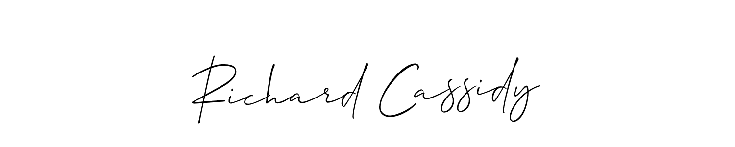 This is the best signature style for the Richard Cassidy name. Also you like these signature font (Allison_Script). Mix name signature. Richard Cassidy signature style 2 images and pictures png