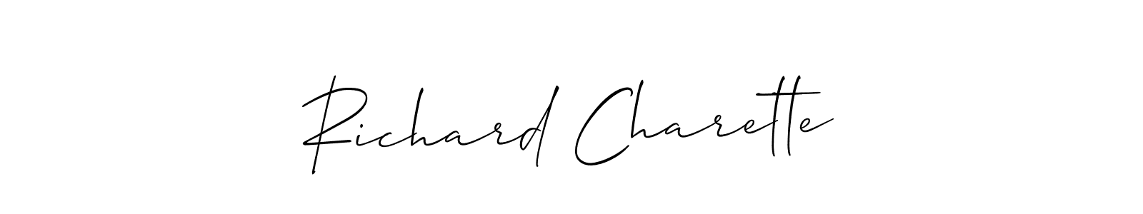 How to make Richard Charette signature? Allison_Script is a professional autograph style. Create handwritten signature for Richard Charette name. Richard Charette signature style 2 images and pictures png