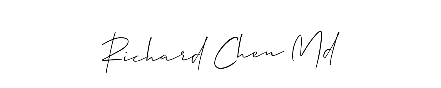 How to make Richard Chen Md signature? Allison_Script is a professional autograph style. Create handwritten signature for Richard Chen Md name. Richard Chen Md signature style 2 images and pictures png