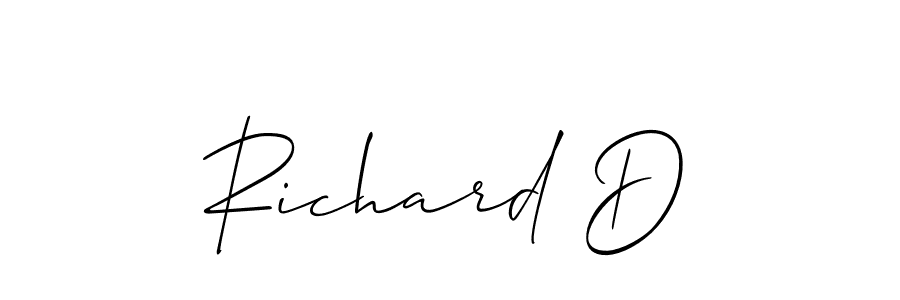 Use a signature maker to create a handwritten signature online. With this signature software, you can design (Allison_Script) your own signature for name Richard D. Richard D signature style 2 images and pictures png