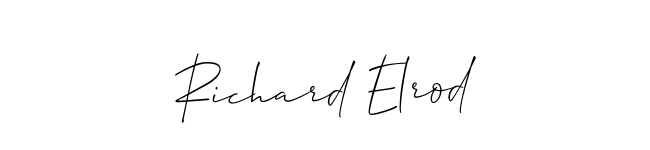 It looks lik you need a new signature style for name Richard Elrod. Design unique handwritten (Allison_Script) signature with our free signature maker in just a few clicks. Richard Elrod signature style 2 images and pictures png