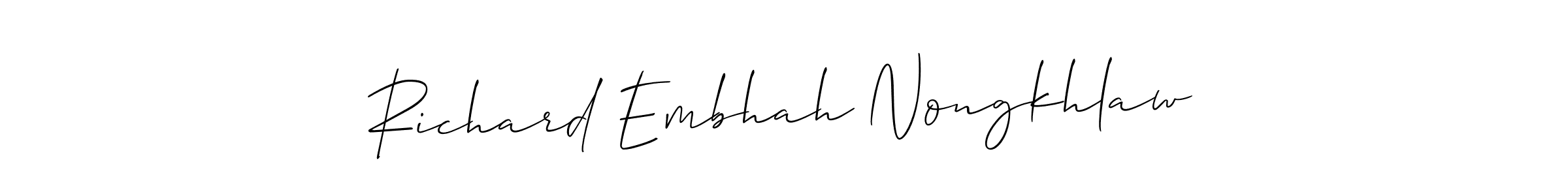 Also we have Richard Embhah Nongkhlaw name is the best signature style. Create professional handwritten signature collection using Allison_Script autograph style. Richard Embhah Nongkhlaw signature style 2 images and pictures png