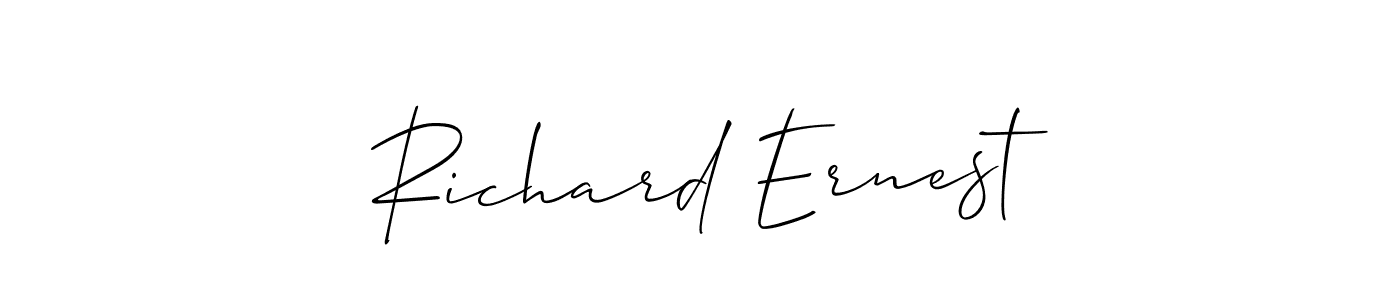 Make a beautiful signature design for name Richard Ernest. With this signature (Allison_Script) style, you can create a handwritten signature for free. Richard Ernest signature style 2 images and pictures png