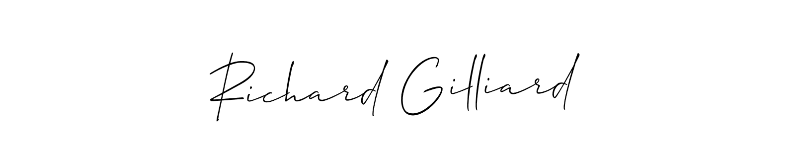 This is the best signature style for the Richard Gilliard name. Also you like these signature font (Allison_Script). Mix name signature. Richard Gilliard signature style 2 images and pictures png