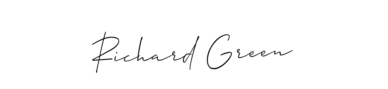 The best way (Allison_Script) to make a short signature is to pick only two or three words in your name. The name Richard Green include a total of six letters. For converting this name. Richard Green signature style 2 images and pictures png
