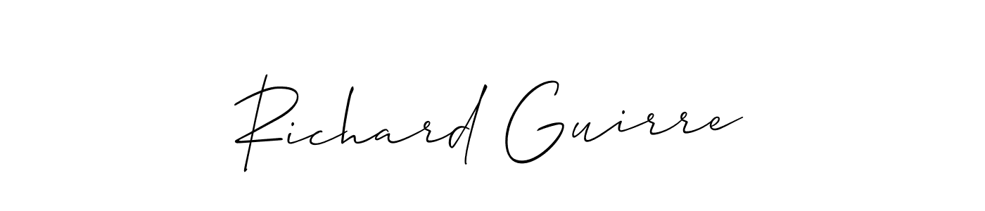 Also You can easily find your signature by using the search form. We will create Richard Guirre name handwritten signature images for you free of cost using Allison_Script sign style. Richard Guirre signature style 2 images and pictures png