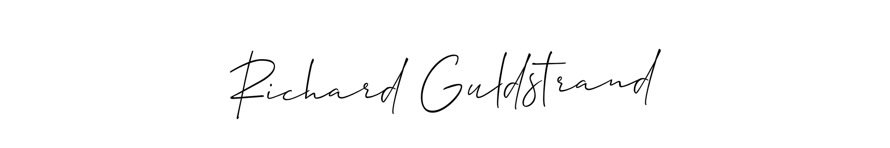 Richard Guldstrand stylish signature style. Best Handwritten Sign (Allison_Script) for my name. Handwritten Signature Collection Ideas for my name Richard Guldstrand. Richard Guldstrand signature style 2 images and pictures png
