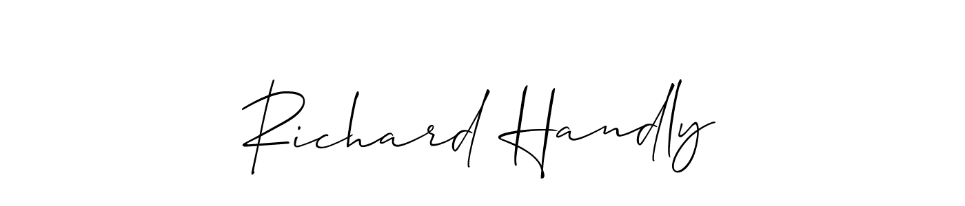 Also You can easily find your signature by using the search form. We will create Richard Handly name handwritten signature images for you free of cost using Allison_Script sign style. Richard Handly signature style 2 images and pictures png