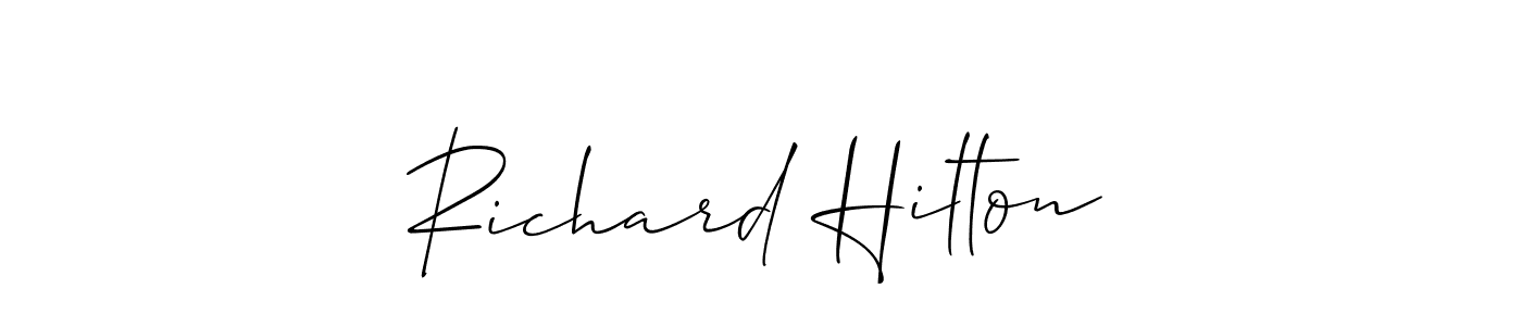 Design your own signature with our free online signature maker. With this signature software, you can create a handwritten (Allison_Script) signature for name Richard Hilton. Richard Hilton signature style 2 images and pictures png