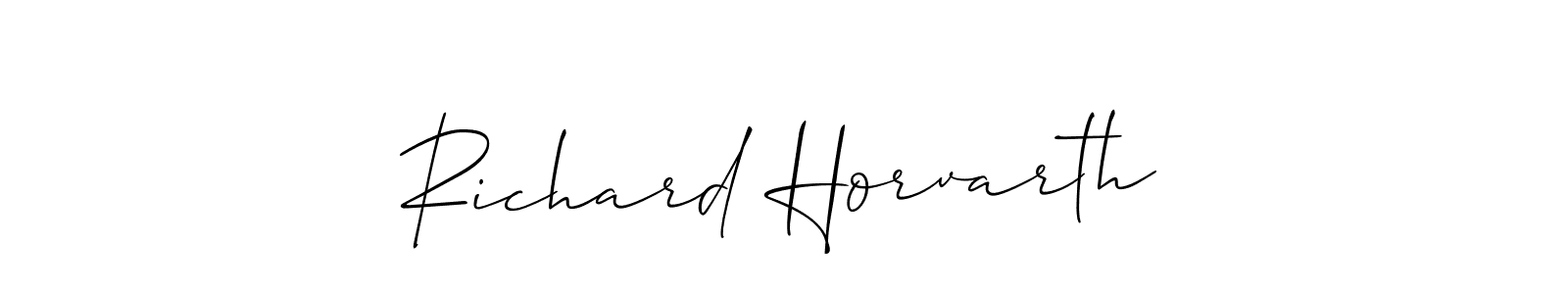 How to Draw Richard Horvarth signature style? Allison_Script is a latest design signature styles for name Richard Horvarth. Richard Horvarth signature style 2 images and pictures png