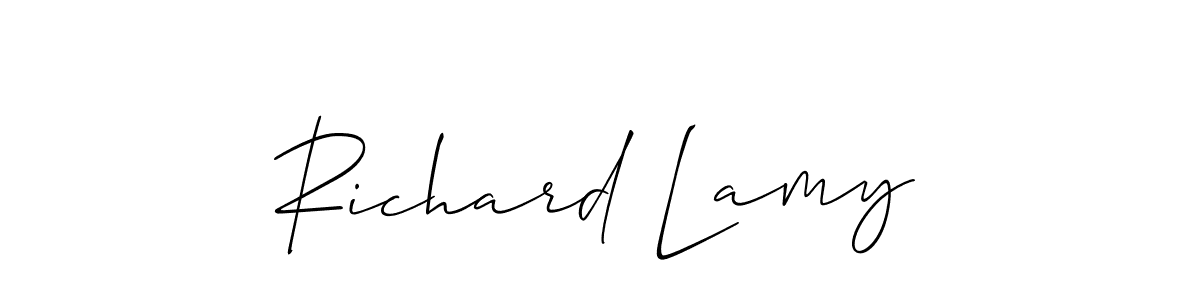 The best way (Allison_Script) to make a short signature is to pick only two or three words in your name. The name Richard Lamy include a total of six letters. For converting this name. Richard Lamy signature style 2 images and pictures png
