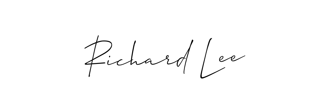 How to make Richard Lee name signature. Use Allison_Script style for creating short signs online. This is the latest handwritten sign. Richard Lee signature style 2 images and pictures png