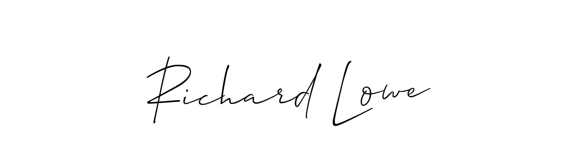 Use a signature maker to create a handwritten signature online. With this signature software, you can design (Allison_Script) your own signature for name Richard Lowe. Richard Lowe signature style 2 images and pictures png