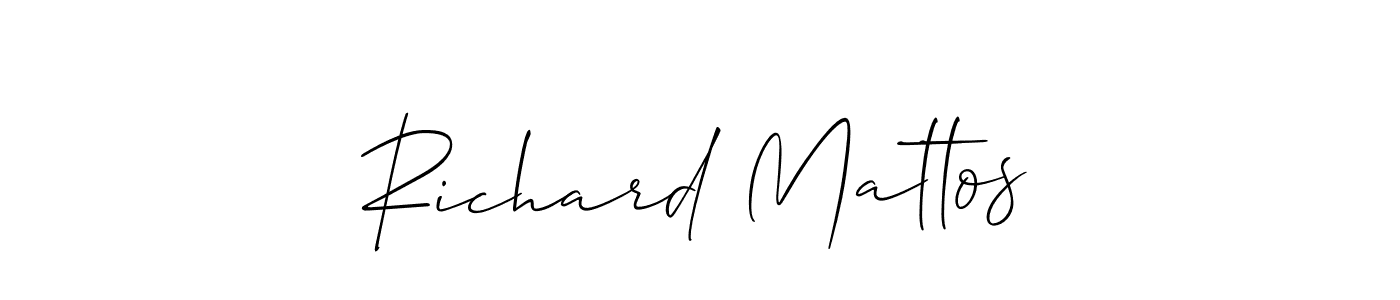 Create a beautiful signature design for name Richard Mattos. With this signature (Allison_Script) fonts, you can make a handwritten signature for free. Richard Mattos signature style 2 images and pictures png