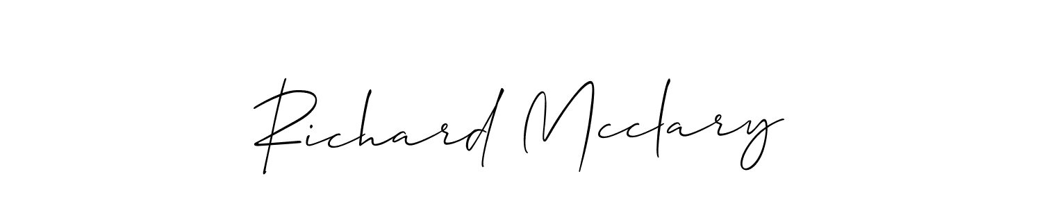 Richard Mcclary stylish signature style. Best Handwritten Sign (Allison_Script) for my name. Handwritten Signature Collection Ideas for my name Richard Mcclary. Richard Mcclary signature style 2 images and pictures png