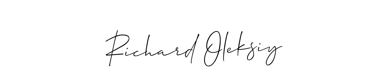 Once you've used our free online signature maker to create your best signature Allison_Script style, it's time to enjoy all of the benefits that Richard Oleksiy name signing documents. Richard Oleksiy signature style 2 images and pictures png