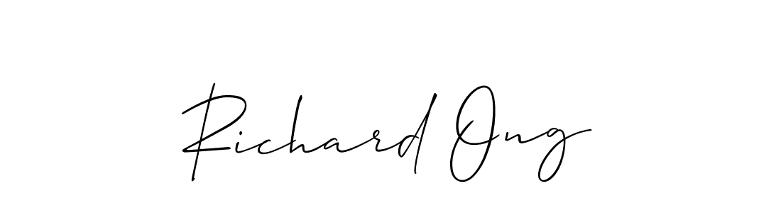 Design your own signature with our free online signature maker. With this signature software, you can create a handwritten (Allison_Script) signature for name Richard Ong. Richard Ong signature style 2 images and pictures png