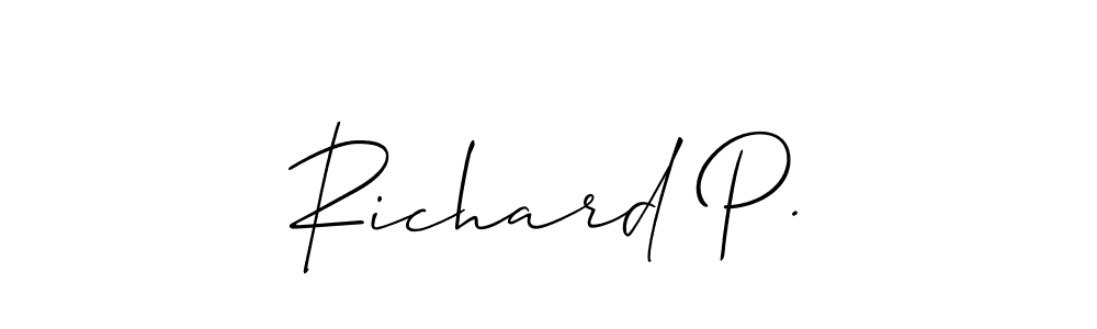 How to make Richard P. signature? Allison_Script is a professional autograph style. Create handwritten signature for Richard P. name. Richard P. signature style 2 images and pictures png