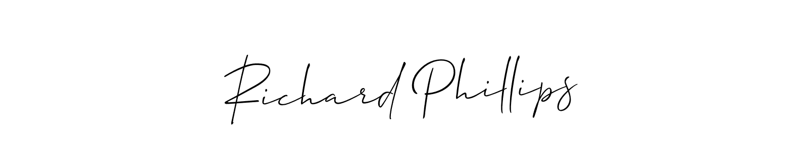 if you are searching for the best signature style for your name Richard Phillips. so please give up your signature search. here we have designed multiple signature styles  using Allison_Script. Richard Phillips signature style 2 images and pictures png