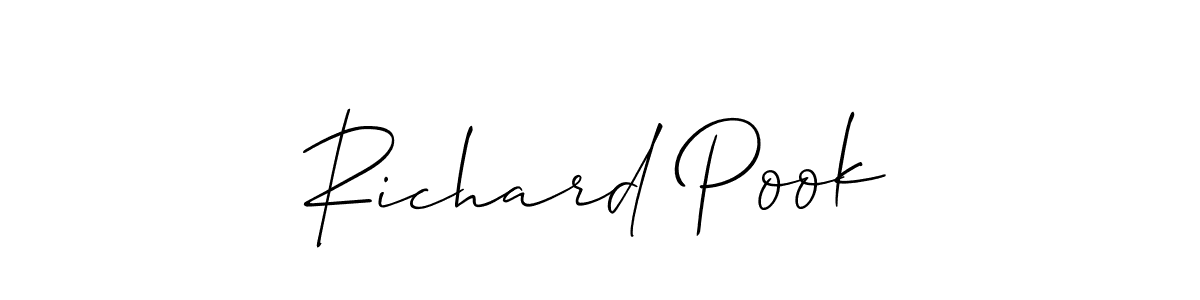 Richard Pook stylish signature style. Best Handwritten Sign (Allison_Script) for my name. Handwritten Signature Collection Ideas for my name Richard Pook. Richard Pook signature style 2 images and pictures png