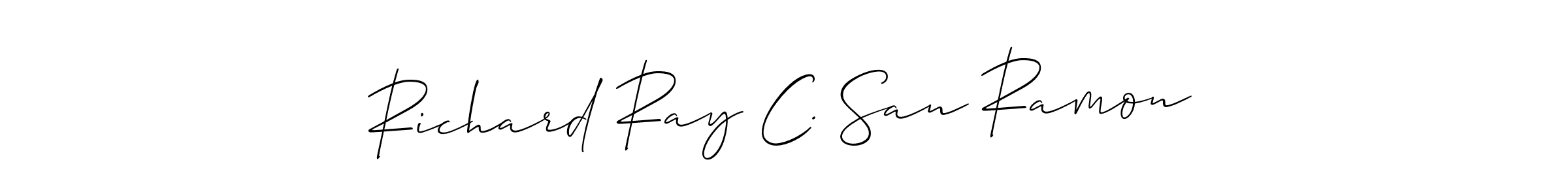 Also You can easily find your signature by using the search form. We will create Richard Ray C. San Ramon name handwritten signature images for you free of cost using Allison_Script sign style. Richard Ray C. San Ramon signature style 2 images and pictures png