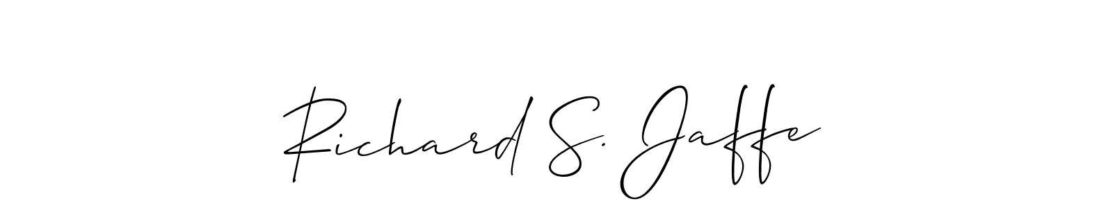 Make a beautiful signature design for name Richard S. Jaffe. With this signature (Allison_Script) style, you can create a handwritten signature for free. Richard S. Jaffe signature style 2 images and pictures png