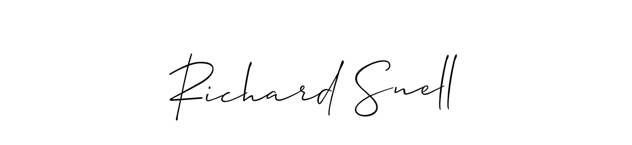 You should practise on your own different ways (Allison_Script) to write your name (Richard Snell) in signature. don't let someone else do it for you. Richard Snell signature style 2 images and pictures png