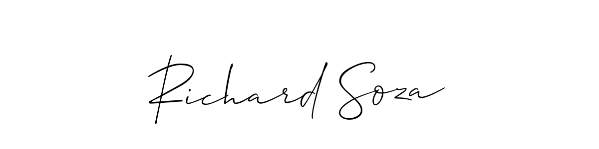 if you are searching for the best signature style for your name Richard Soza. so please give up your signature search. here we have designed multiple signature styles  using Allison_Script. Richard Soza signature style 2 images and pictures png