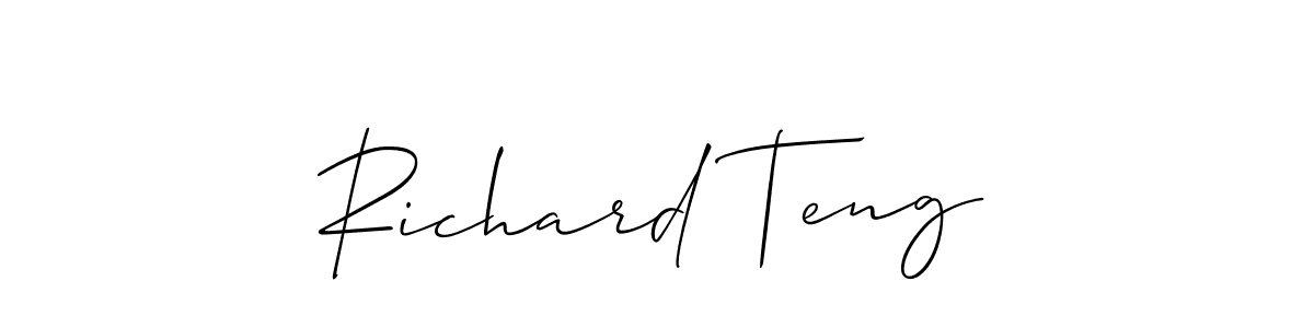 Also we have Richard Teng name is the best signature style. Create professional handwritten signature collection using Allison_Script autograph style. Richard Teng signature style 2 images and pictures png