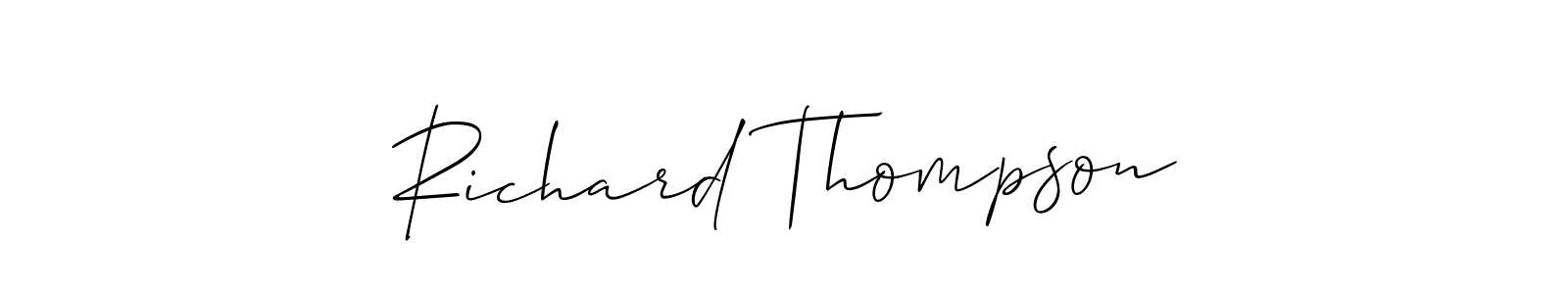 Also You can easily find your signature by using the search form. We will create Richard Thompson name handwritten signature images for you free of cost using Allison_Script sign style. Richard Thompson signature style 2 images and pictures png