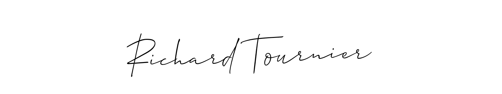 Design your own signature with our free online signature maker. With this signature software, you can create a handwritten (Allison_Script) signature for name Richard Tournier. Richard Tournier signature style 2 images and pictures png