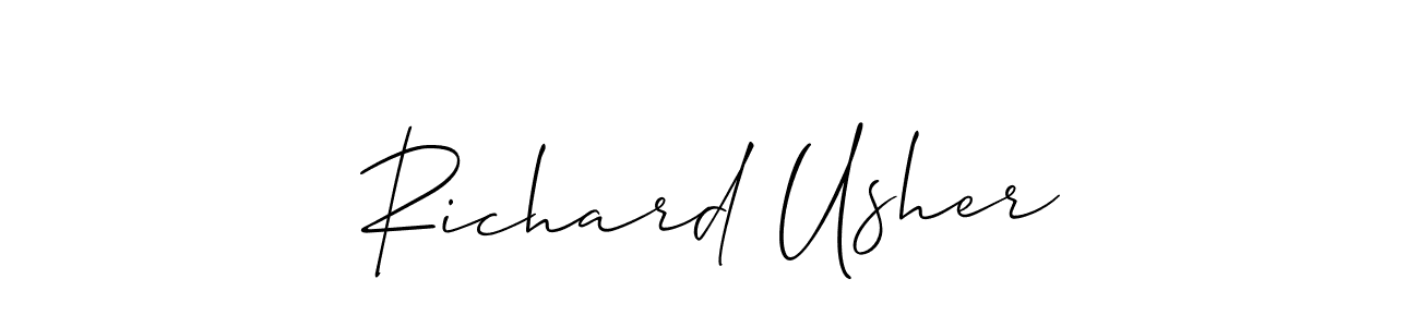 It looks lik you need a new signature style for name Richard Usher. Design unique handwritten (Allison_Script) signature with our free signature maker in just a few clicks. Richard Usher signature style 2 images and pictures png