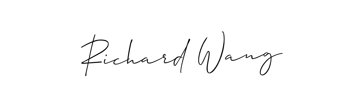 Richard Wang stylish signature style. Best Handwritten Sign (Allison_Script) for my name. Handwritten Signature Collection Ideas for my name Richard Wang. Richard Wang signature style 2 images and pictures png