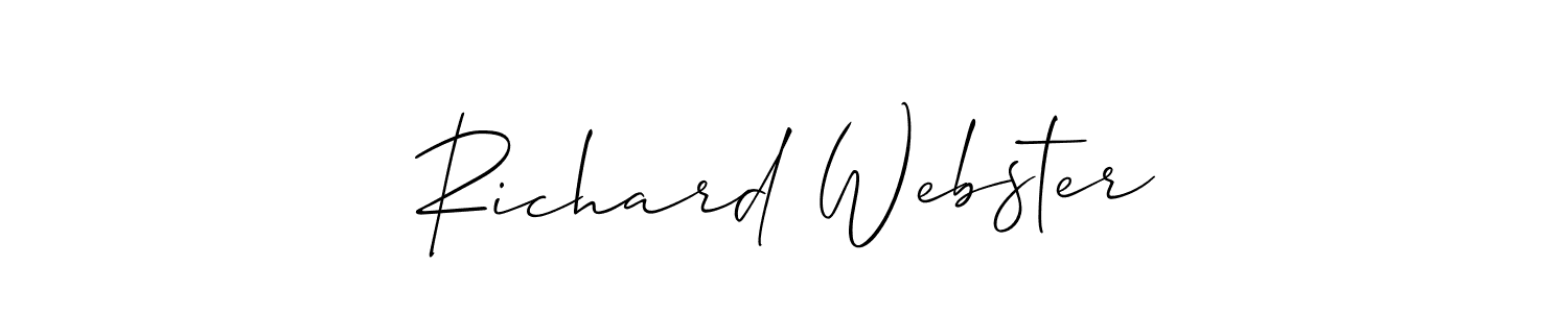 Make a beautiful signature design for name Richard Webster. With this signature (Allison_Script) style, you can create a handwritten signature for free. Richard Webster signature style 2 images and pictures png