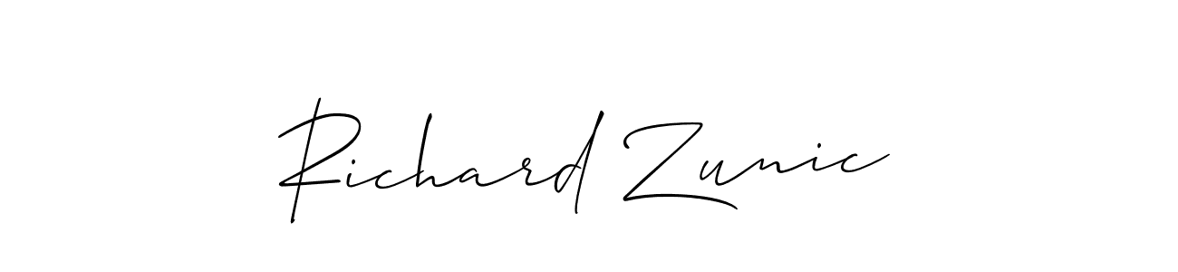 Also we have Richard Zunic name is the best signature style. Create professional handwritten signature collection using Allison_Script autograph style. Richard Zunic signature style 2 images and pictures png